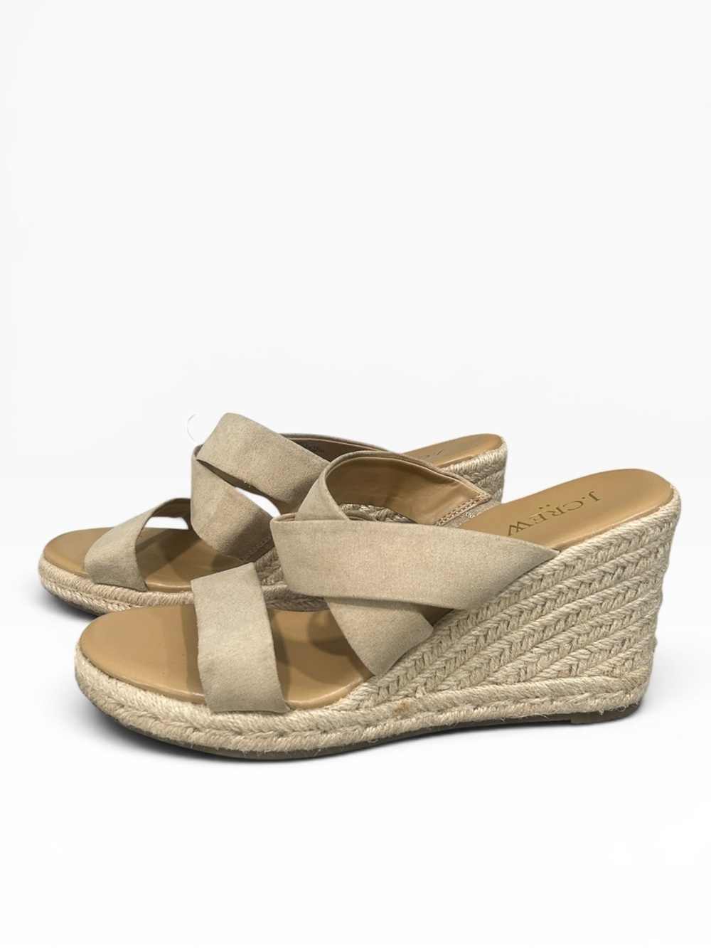 J. Crew Wide-strap Espadrille Mule Wedge Sandals Women’s Size 8 - Picture 2 of 10